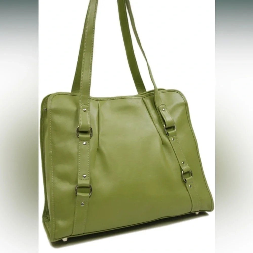 Piel VERTICAL BELTED BUSINESS TOTE